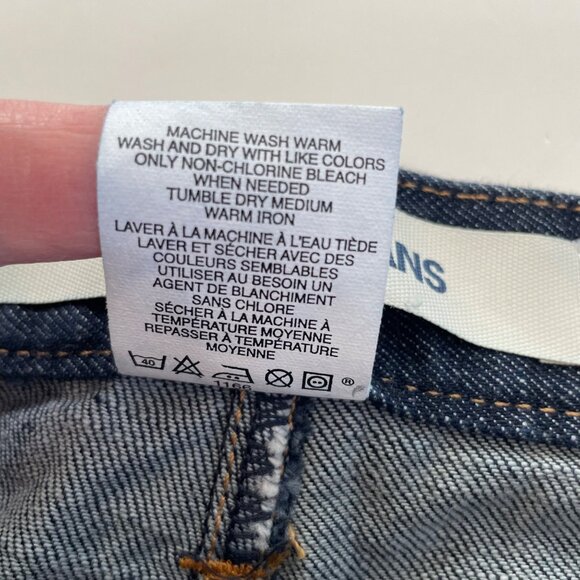 Vtg Y2K Gap Dark Wash Knee Length Jean Denim Skirt Women's sz 8 Modest no slit - Picture 4 of 8